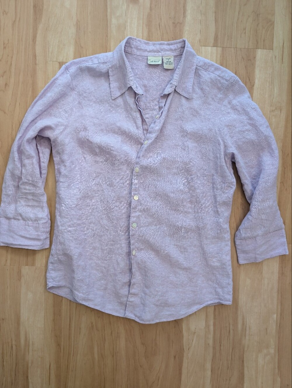L.L. Bean Linen Lilac Button Down